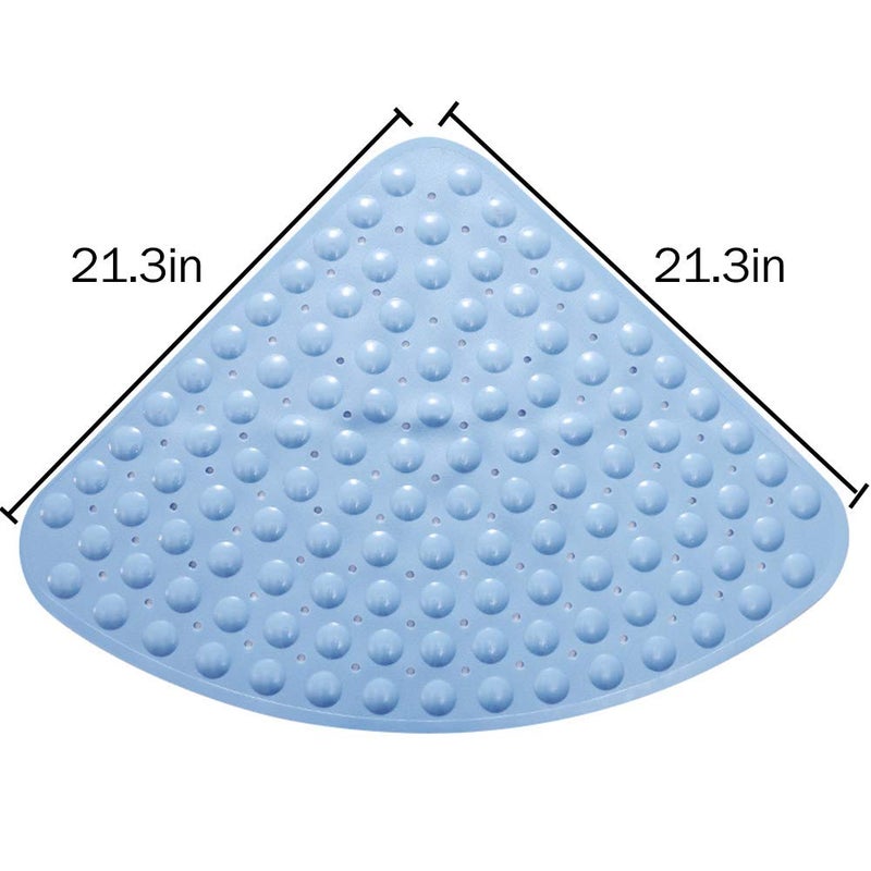 Eanpet Bath Mat Non-Slip Tub Shower Mats Bathtub Mat for Adult Kids, Machine Washable (Triangle, 21 x 21 Inch, Grey) - Image 3
